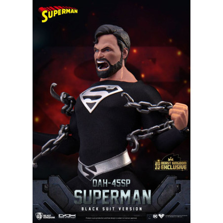 DC Comics Dynamic 8ction Heroes Action Figure 1/9 Superman Black Suit 20 cm