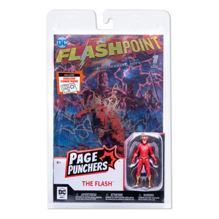 DC Direct Page Punchers Action Figure The Flash (Flashpoint) Metallic Cover Variant (SDCC) 8 cm