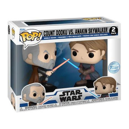 Funko Pop! 2-Pack: Disney Star Wars Clone Wars - Count Dooku vs Anakin Skywalker (Gamestop Exclusive)