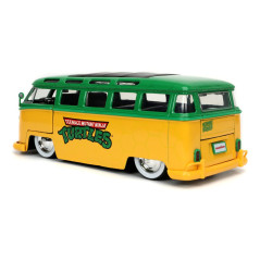 Teenage Mutant Ninja Turtles Hollywood Rides Diecast Model 1/24 1962 VW Bus with Leonardo Figur