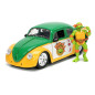 Teenage Mutant Ninja Turtles Hollywood Rides Diecast Model 1/24 VW Drag Beetle with Michelangelo Figure