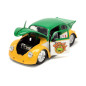 Teenage Mutant Ninja Turtles Hollywood Rides Diecast Model 1/24 VW Drag Beetle with Michelangelo Figure