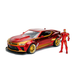 Marvel Diecast Model 1/24 Iron Man & 2016 Chevrolet Camaro