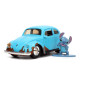 Lilo & Stitch Hollywood Rides Diecast Model 1/32 Blue Volkswagen Beetle with Figure