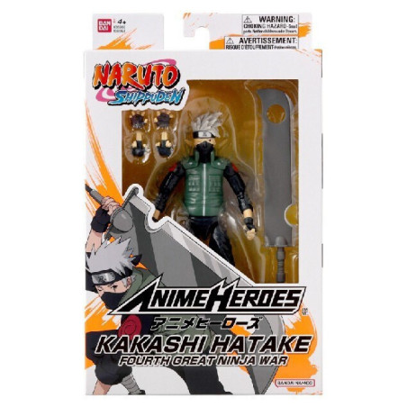 Bandai Anime Heroes: Naruto - Hatake Kakashi Fourth Great Ninja War Action Figure