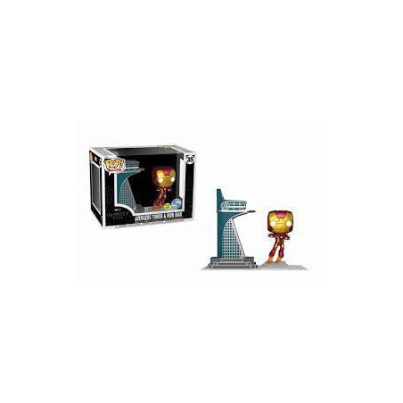 Funko Pop! Town: Marvel The Infinity Saga - Avengers Tower & Iron Man Glows in the Dark Special Edition (35)