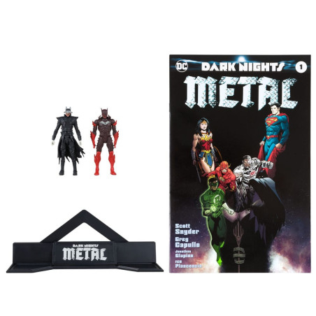 DC Direct Gaming Action Figures Batman Who Laughs & Red Death (Dark Nights Metal 1) 8 cm