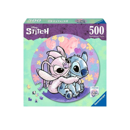 Lilo & Stitch - Round Jigsaw Puzzle
