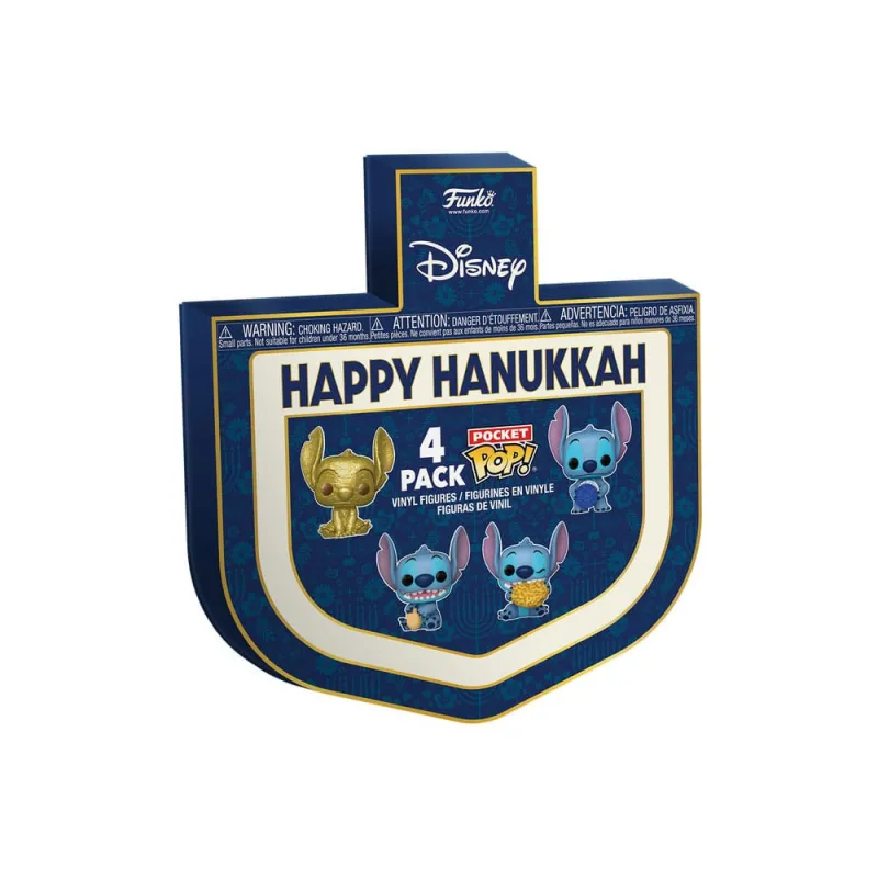 Funko 4-pack Pocket Pop! Disney: Happy Hanukkah - Stitch Dreidel Box