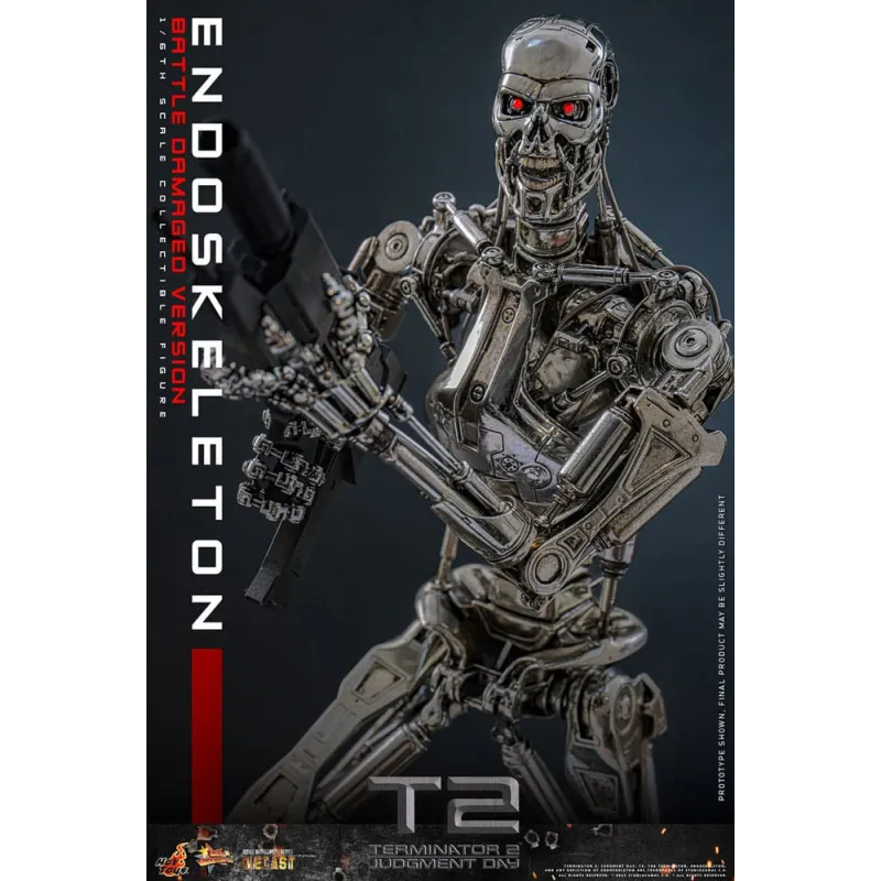 Terminator 2: Judgment Day Movie Masterpiece Die-cast Action Figure 1/6 Endoskeleton (Battle Damaged Version) 31 cm