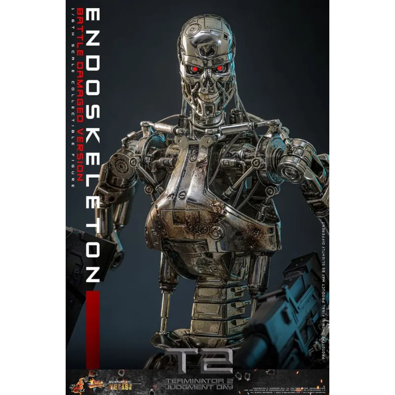 Terminator 2: Judgment Day Movie Masterpiece Die-cast Action Figure 1/6 Endoskeleton (Battle Damaged Version) 31 cm