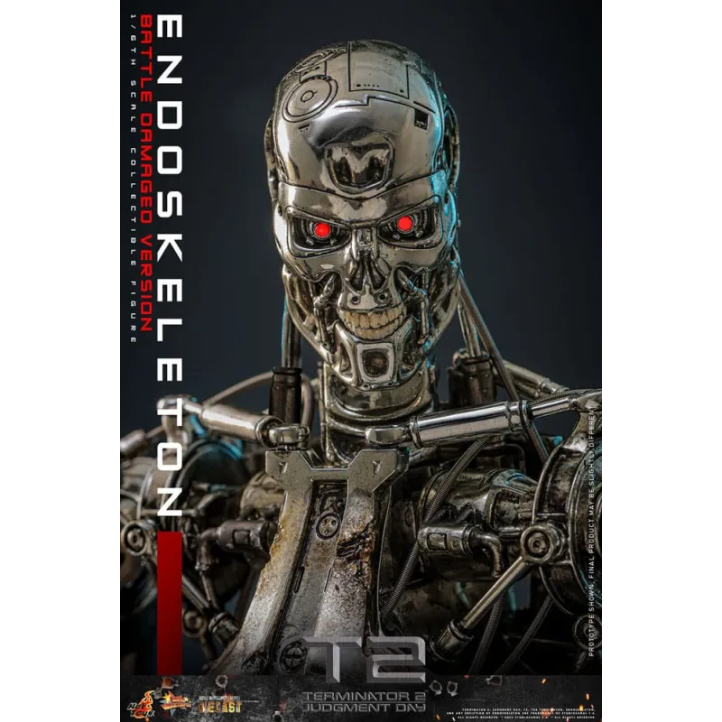 Terminator 2: Judgment Day Movie Masterpiece Die-cast Action Figure 1/6 Endoskeleton (Battle Damaged Version) 31 cm