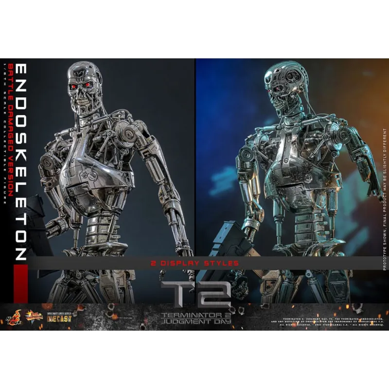 Terminator 2: Judgment Day Movie Masterpiece Die-cast Action Figure 1/6 Endoskeleton (Battle Damaged Version) 31 cm