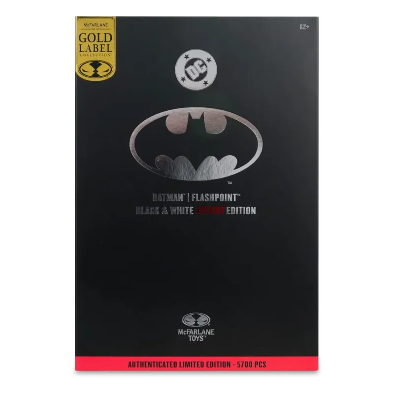DC Multiverse Action Figure Batman (Flashpoint) (Black & White Accent Edition) (Gold Label) 18 cm