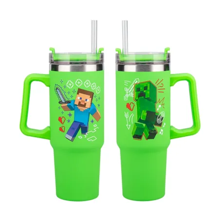Minecraft - Green Multiway Insulated Travel Cup Straw