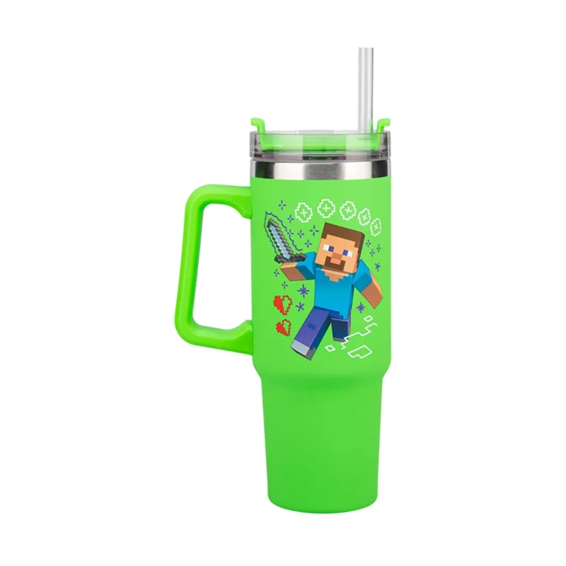 Minecraft - Green Multiway Insulated Travel Cup Straw