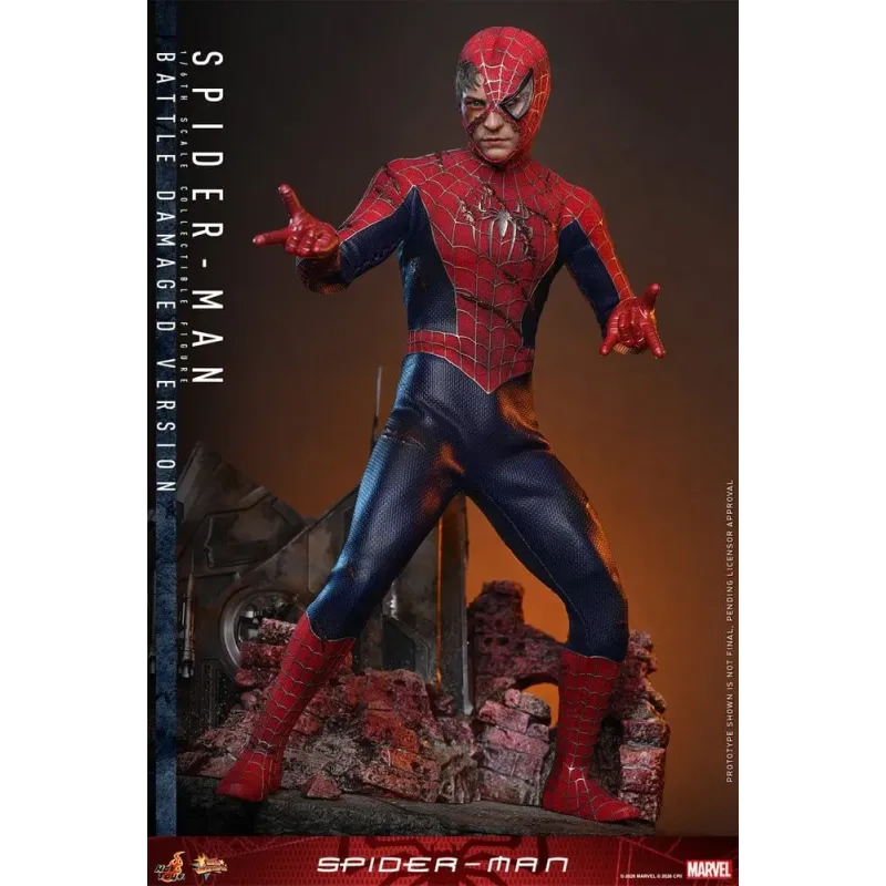 Movie Masterpiece: Spider-Man - 1/6 Action Figure - Spider-Man (Battle Damaged Version) 30 cm