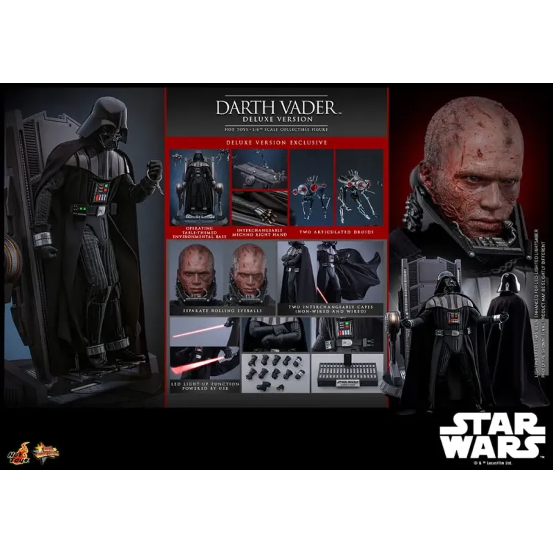 Star Wars: Episode III - Revenge of the Sith Movie Masterpiece Action Figure 1/6 Darth Vader (Deluxe Version) 35 cm