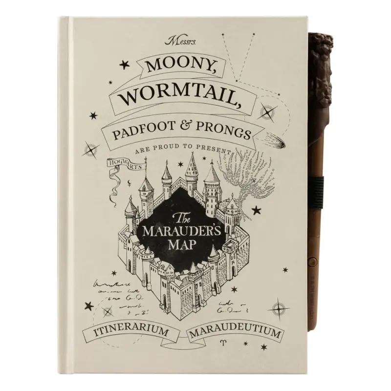 Harry Potter Premium Notebook A5 with Light Marauder's Map