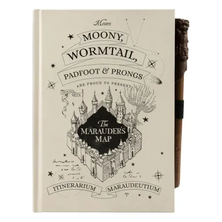 Harry Potter Premium Notebook A5 with Light Marauder's Map