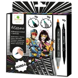 Sycomore 10 Μαρκαδόροι Οινοπνεύματος Brush & Fine