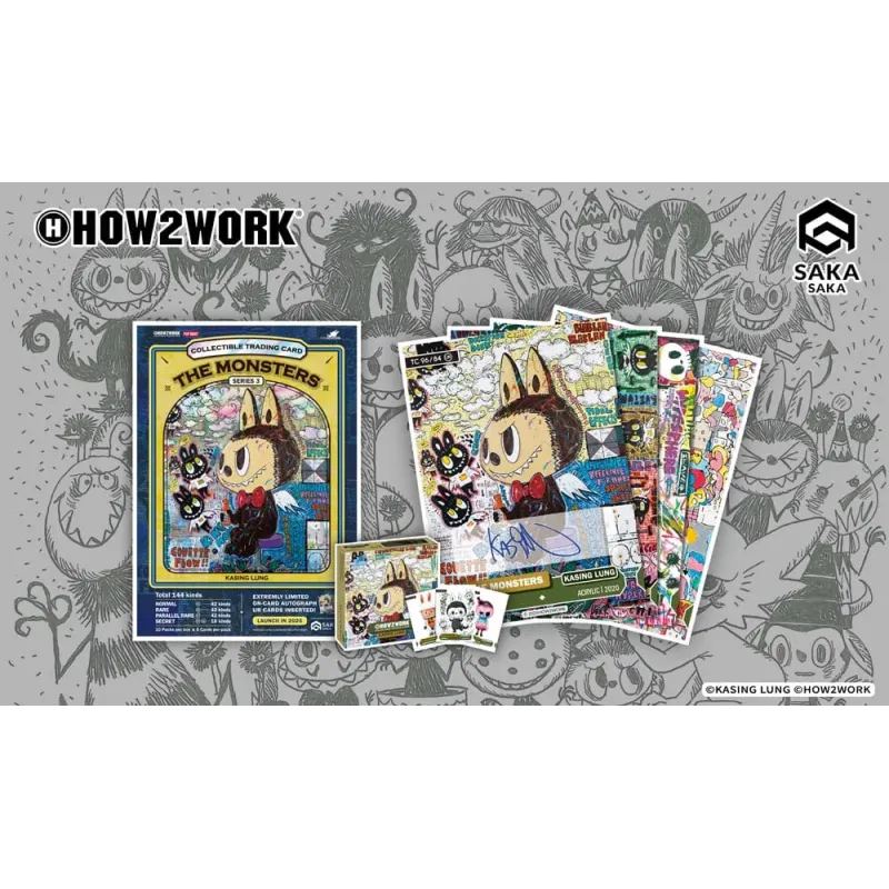How2work Labubu Collectible Chrome Trading Cards The Monsters Series 3