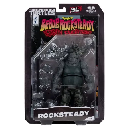 Teenage Mutant Ninja Turtles Page Punchers Action Figure Rocksteady 17