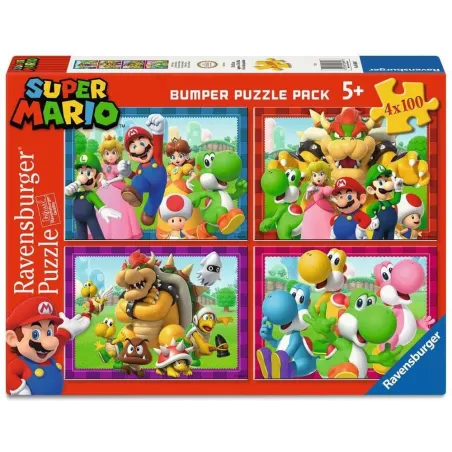 Super Mario Puzzle 4-Pack Time for Mario! (4x100 Pieces)
