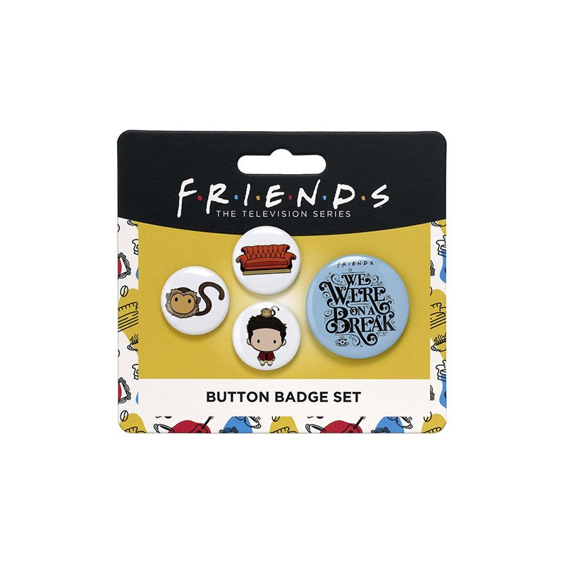 Ross 4 Button Badge Set - Friends