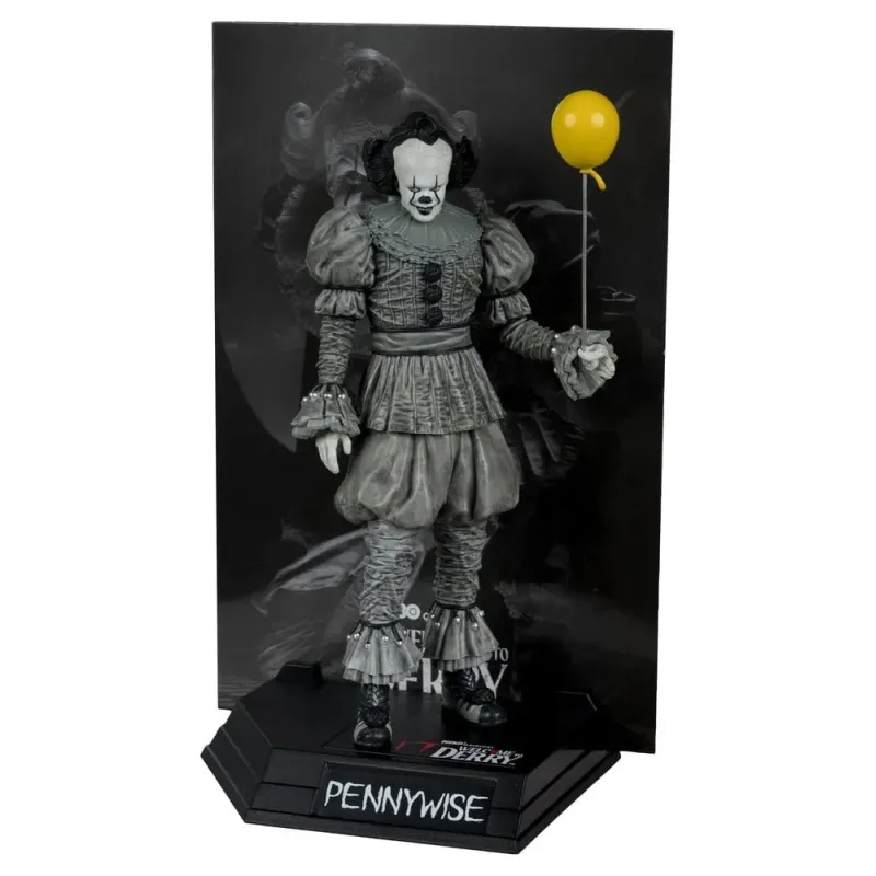 IT Welcome to Derry - Movie Maniacs - Statue - Pennywise (Black & White)
