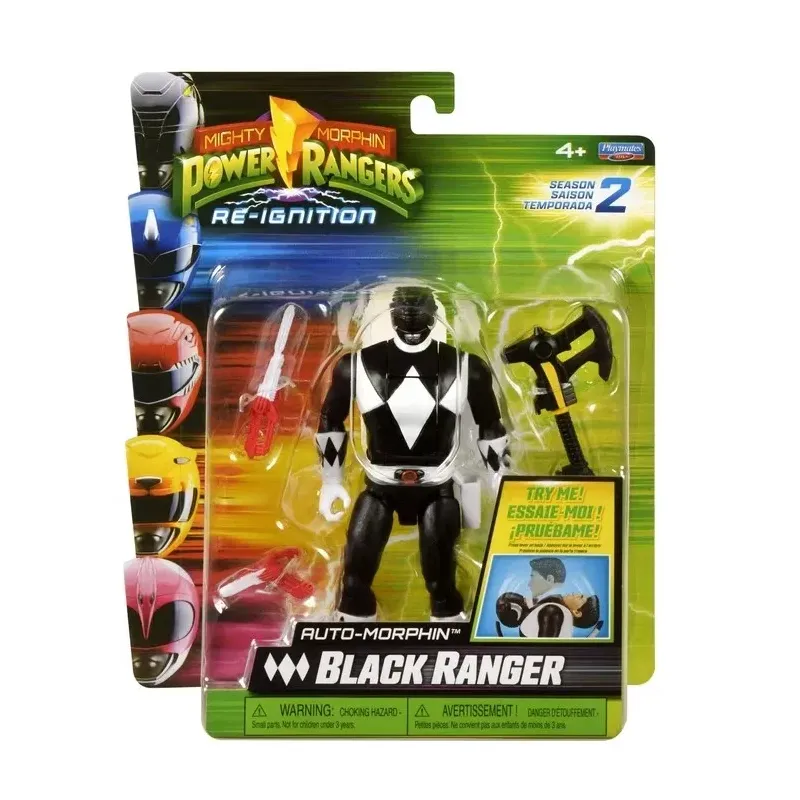 Mighty Morphin Power Rangers: Season 2 - Auto-Morphin Action Figure - Black Ranger