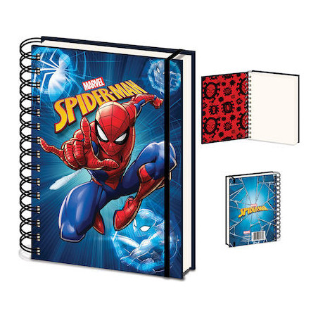 Σημειωματάριο Σπιράλ με Λάστιχο Web Strike Spiderman
