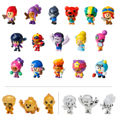 P.M.I. Brawl Stars Collectible Figures - 5 Pack -including 1 rare hidden character (S1) (Random)