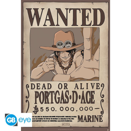 ONE PIECE - Poster "Wanted Ace" (91.5x61)
