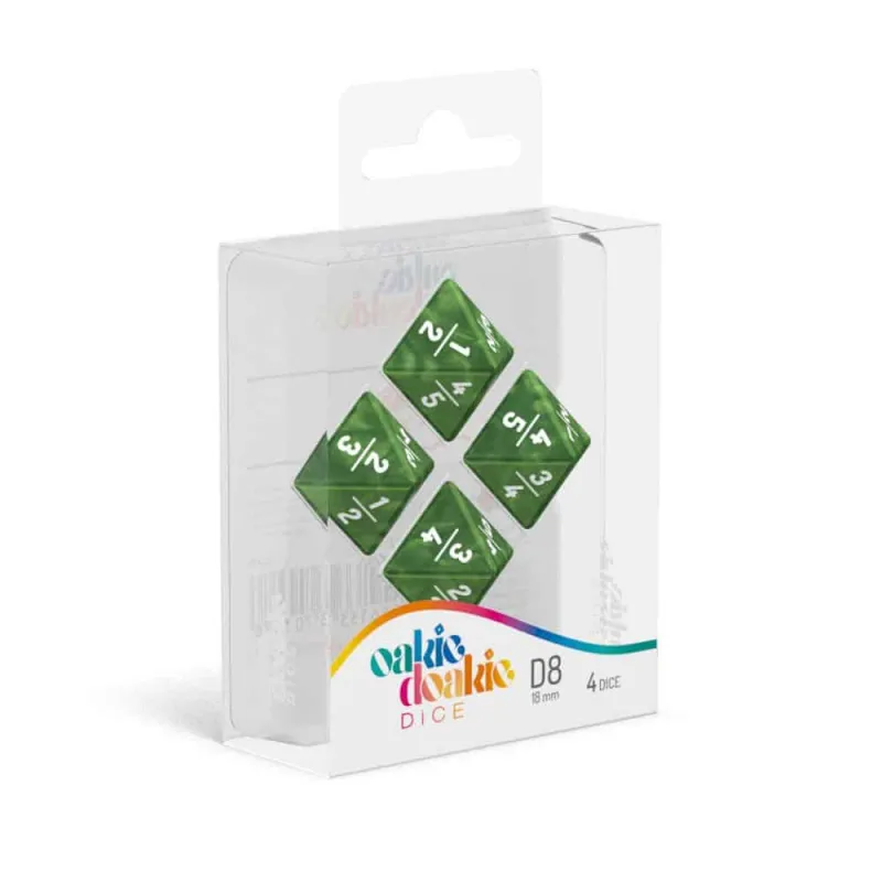 ΖΑΡΙΑ - Oakie Doakie Dice D8 Dice 18 mm Goyf Marble - Πράσινο